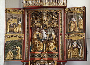 Schönbach, Pfarrkirche Mariae Lichtmess, rechter Flügelaltar, donauländisch, um 1520